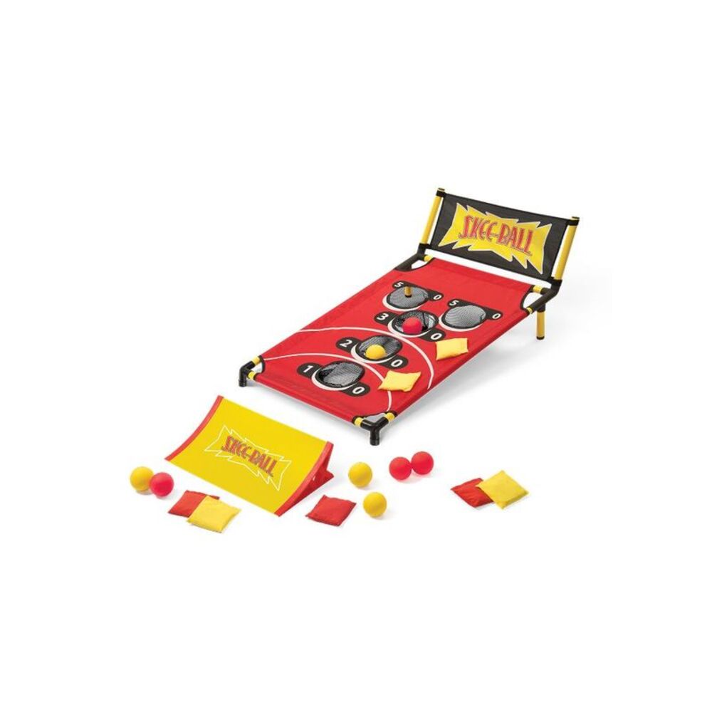 Skee-Ball Cornhole Indoor/Outdoor Game Set with 8 Balls - 2 Play Ways